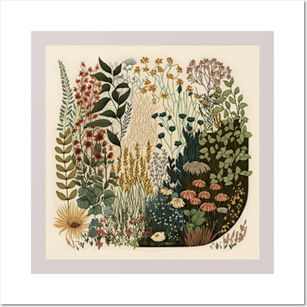 Beautiful Wildflowers garden Wall Art by teehood